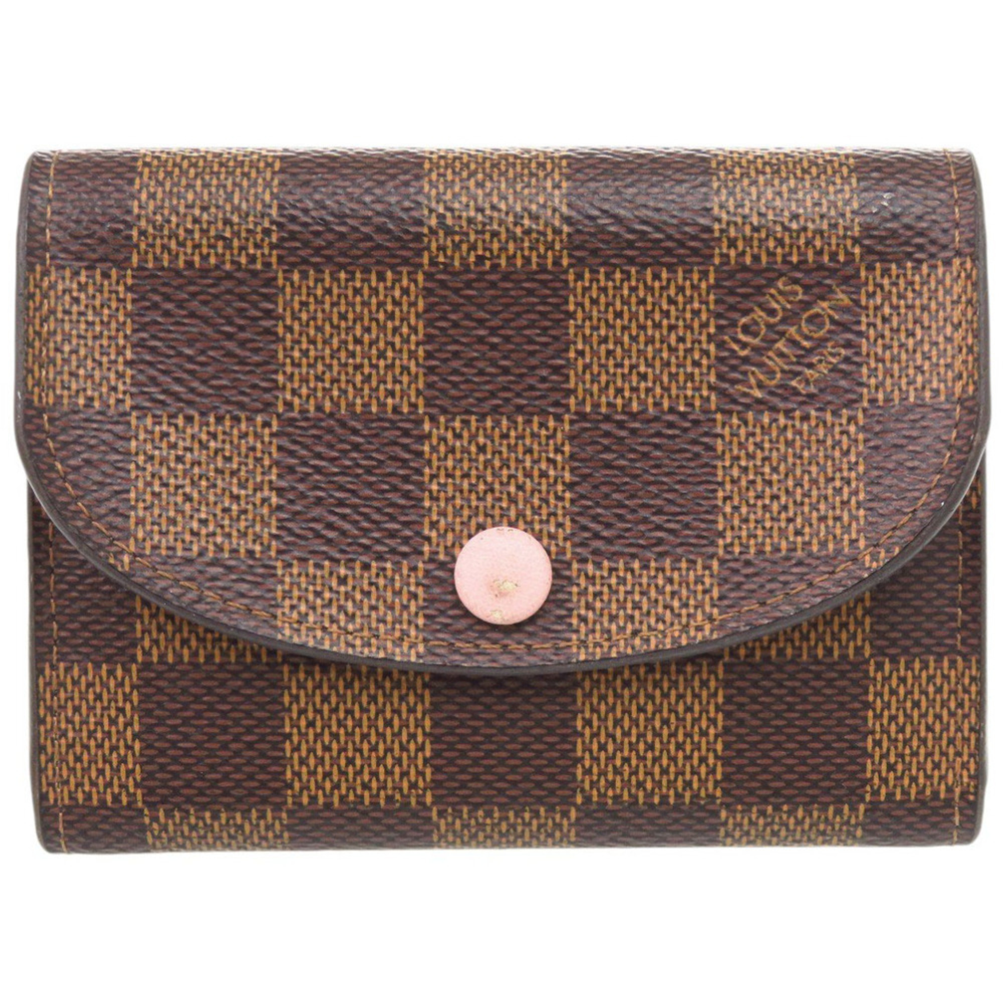 Louis Vuitton Portemonnaie Rosalie Damier N64423 Rose Ballerine Wallet/Coin C...
